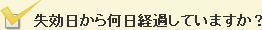 失効日から何日経過していますか？