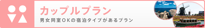 カップルプラン 男女同室OKの宿泊タイプがあるプラン